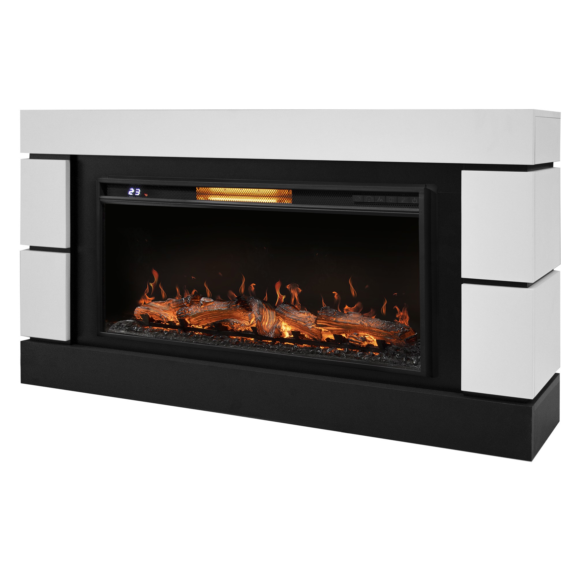 Каминокомплект: Очаг Electrolux EFP/P-3620LS, портал Moderno 42/40/36, белый, р/в