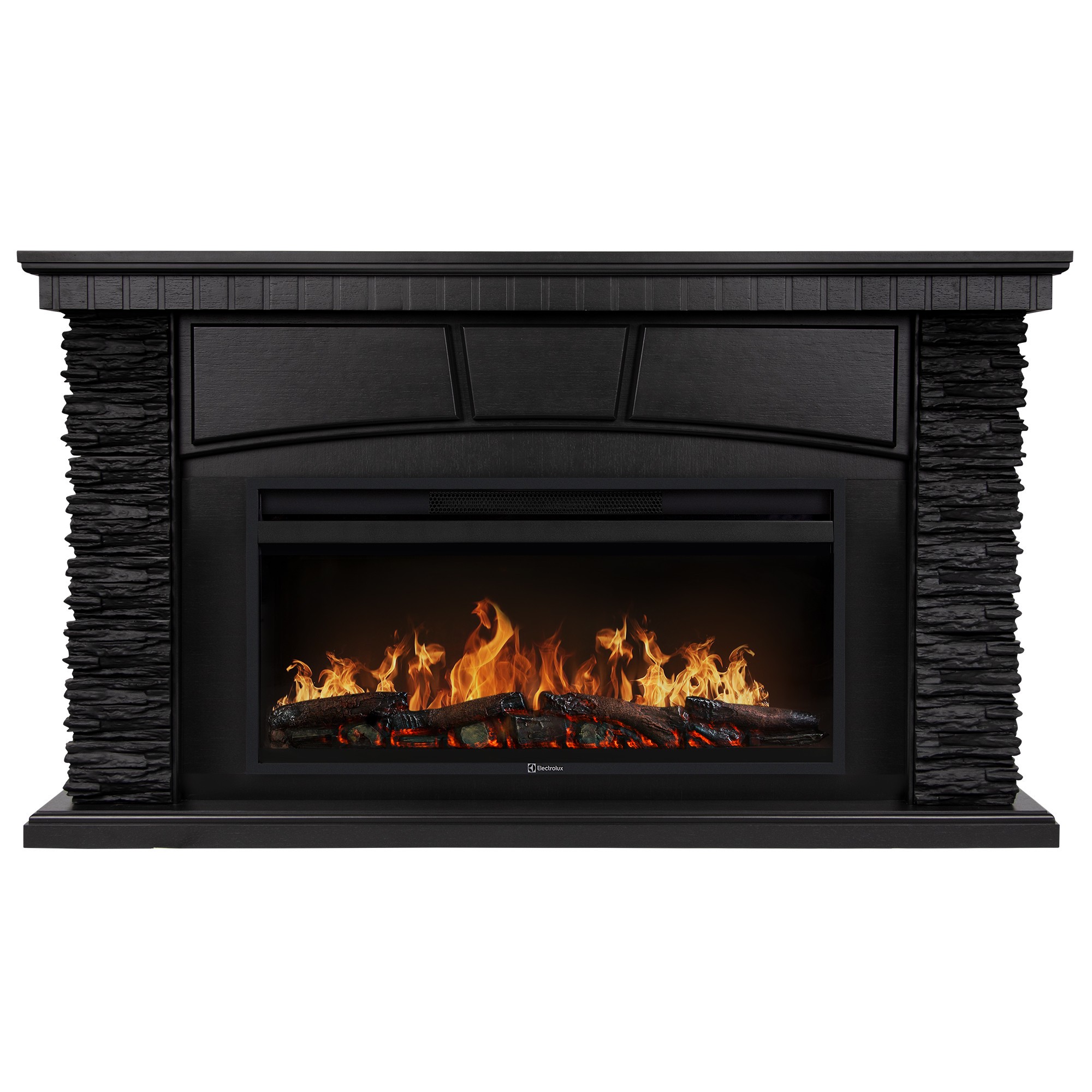 Каминокомплект: Очаг Electrolux EFP/P-4220LS, портал Porto 42/40/36 камень чер. шп. венге