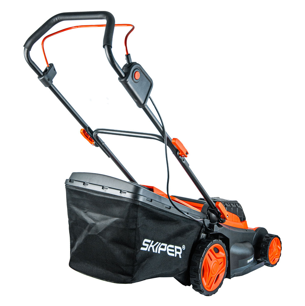 Газонокосилка аккумуляторная SKIPER KW430 (43см, бесщёт.двиг, мульчирование, 2акк*21В*4А/ч)