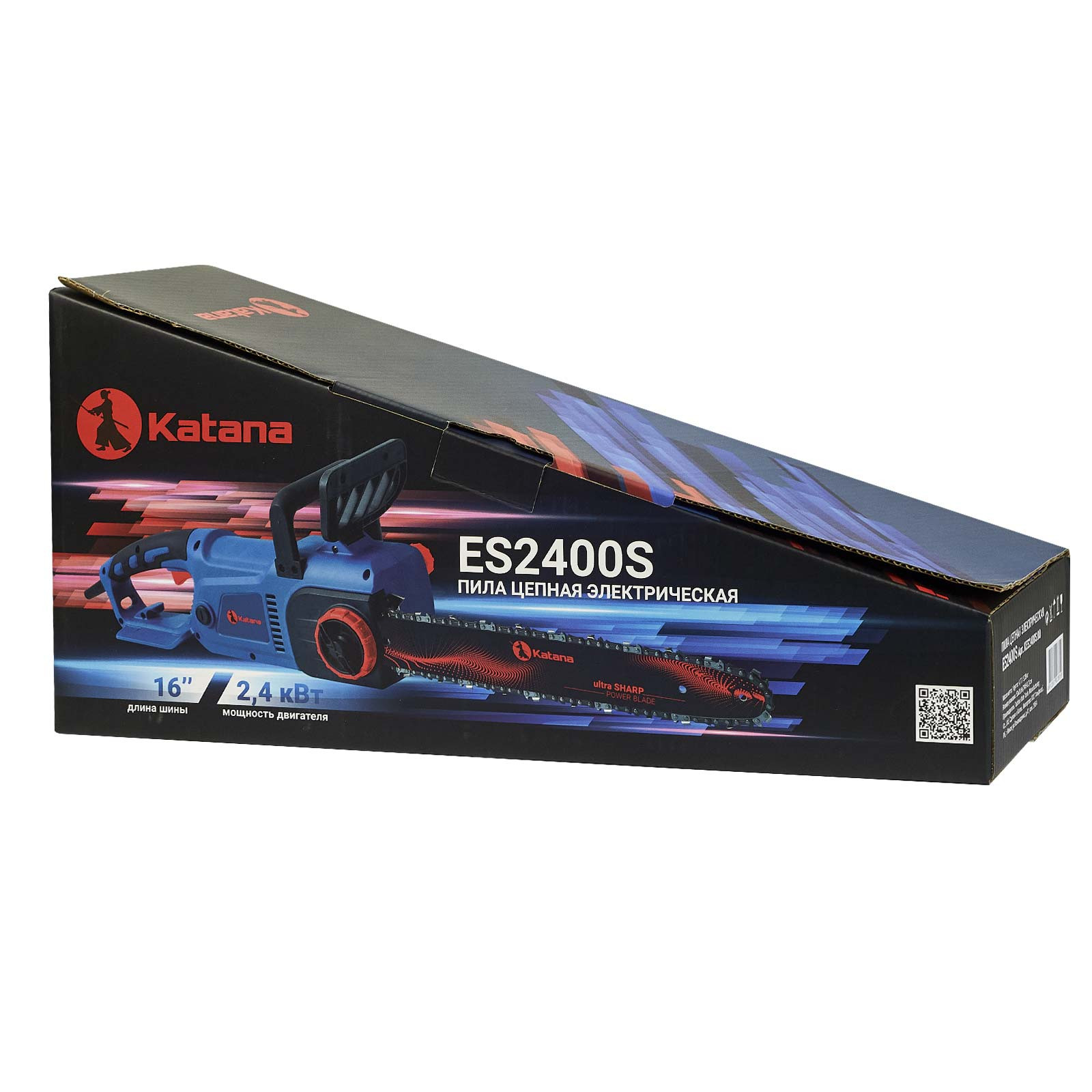 Пила цепная электрическая Katana ES2400S (шина 40 см (16"), 3/8" LP, 1.3мм, 2400 Вт, 57 звеньев)