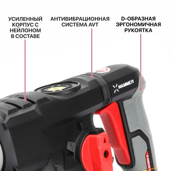 Перфоратор  P.I.T. PBH32-C6, SDS-Plus электрич, верт, 1500Вт, 6,0Дж, 3реж, Ø32мм, 0-920об/мин
