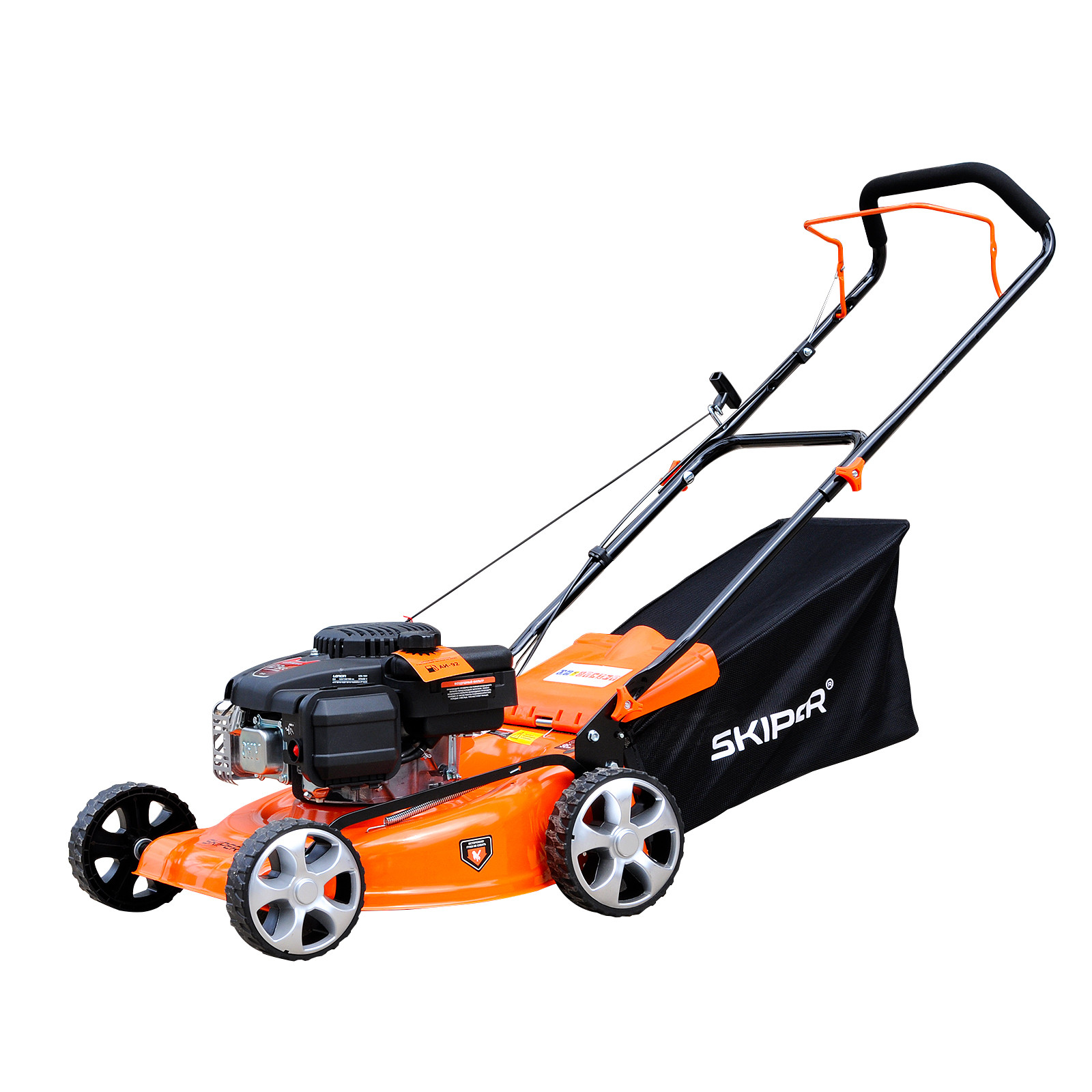 Газонокосилка бензиновая SKIPER GW461 (46 см, ручной, LC 3,5 лс, мульч, стал.дека, тр-сб.60 л,+НОЖ)