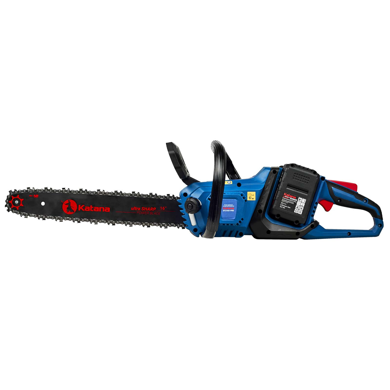 Пила цепная аккумуляторная KATANA DT2103-PRO(Бесщет, 42V, 2x3Ah, 40см, 0,375", 1,3мм, 56зв.,бесключ)