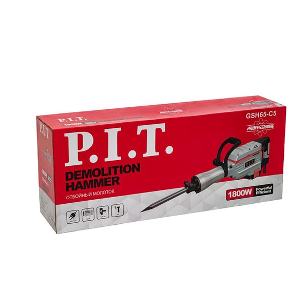 Молоток отбойный P.I.T. GSH65-C5, 220 В/50 Гц, 1800 Вт, 45 Дж., шестигранник 30 мм. PIT