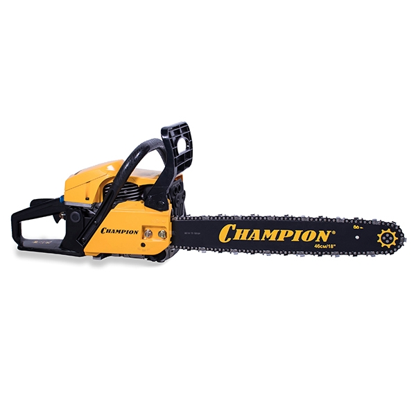 Бензиновая цепная пила Champion 256-18", 2,5 кВт, 18"/400 мм, 12500 об/мин + подарок: масло для цепи 1л; свеча; цепь; масло для 2-тактных двигателей 0,1л.