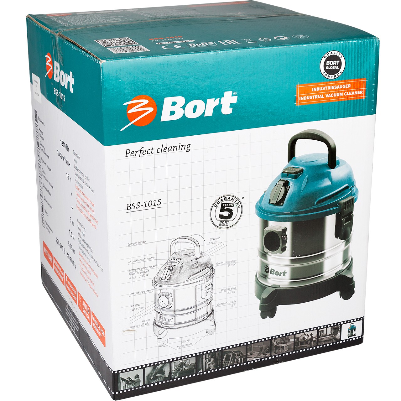 Пылесос строительный Bort BSS-1015