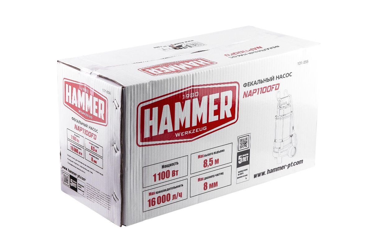 Насос фекальный Hammer NAP1100FD